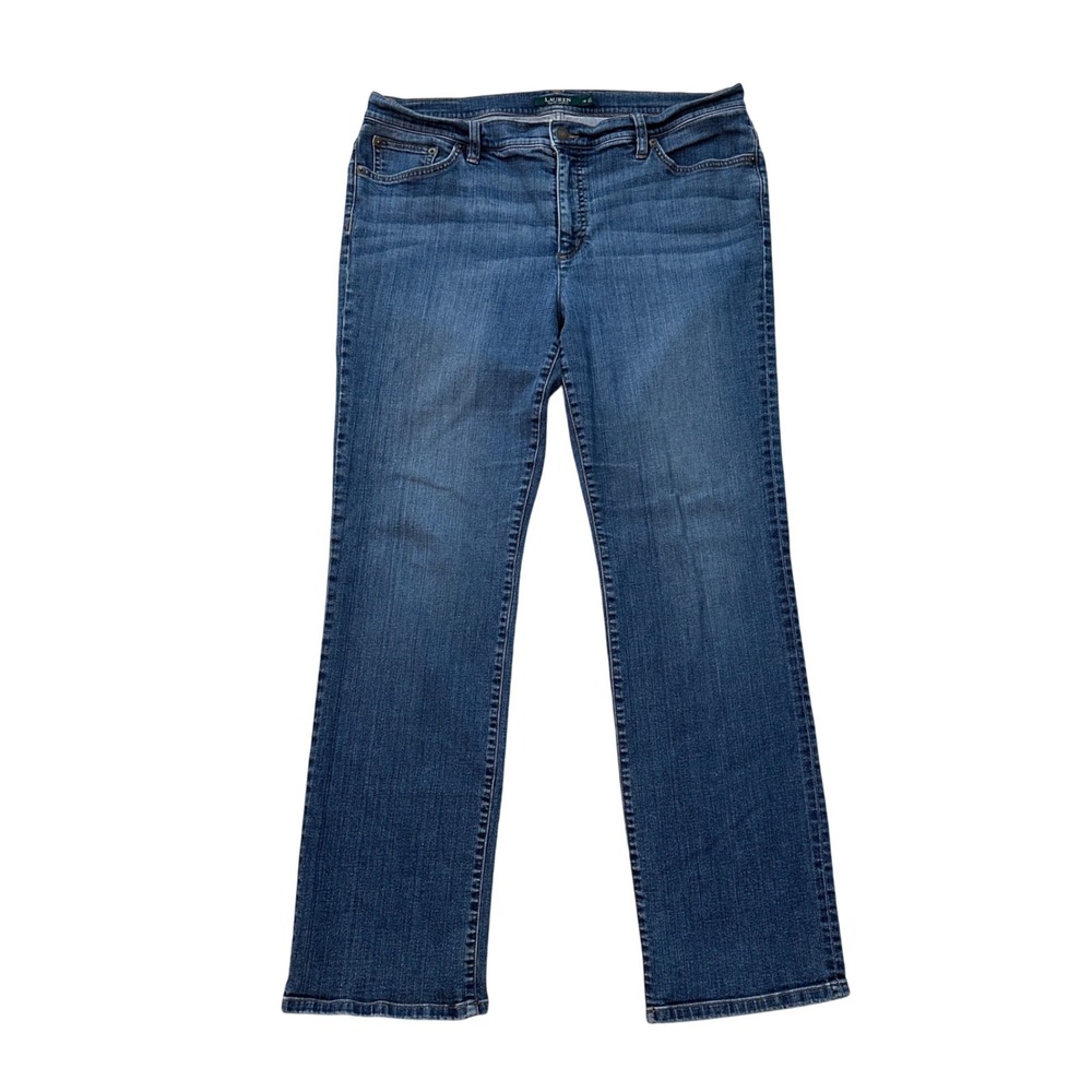 Lauren Ralph Lauren Jeans Bootcut Denim Comfort Stretch Blue Women's PlusSize 16